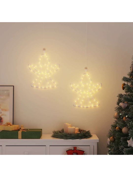 Vánoční osvětlení angel silhouette 2 ks 50 led teplá bílá
