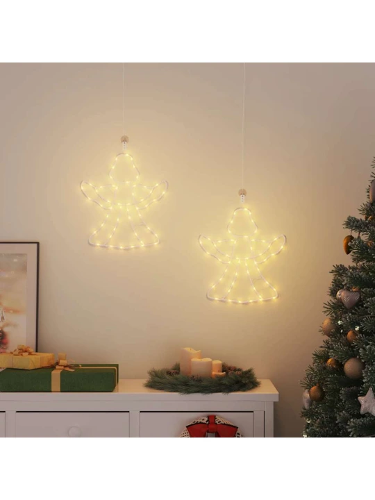 Vánoční osvětlení angel silhouette 2 ks 50 led teplá bílá