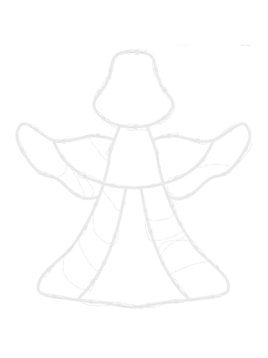 Vánoční osvětlení angel silhouette 2 ks 50 led teplá bílá