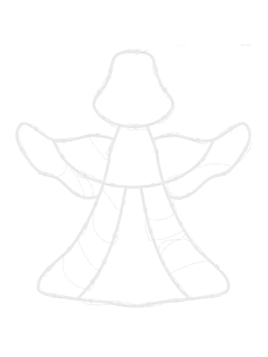 Vánoční osvětlení angel silhouette 2 ks 50 led teplá bílá
