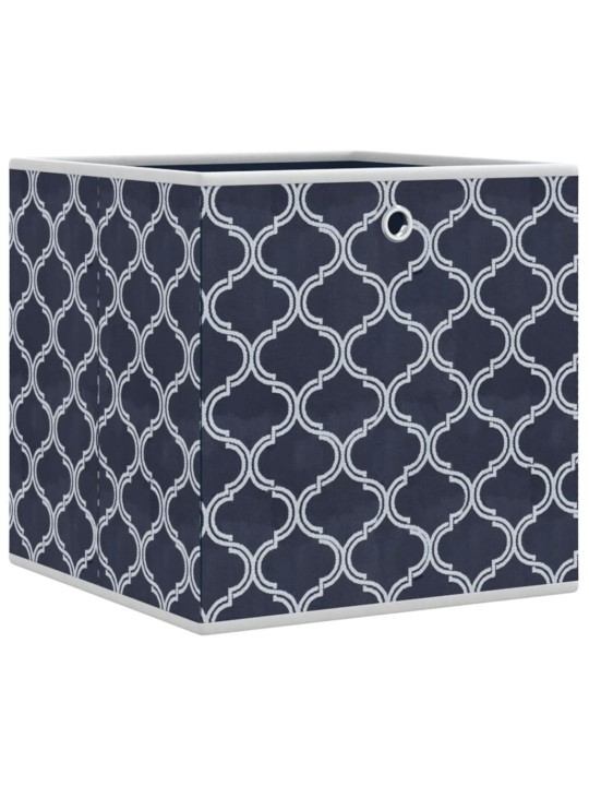 Skládací úložné boxy 4 ks modré 32x32x32 cm netkaná textilie