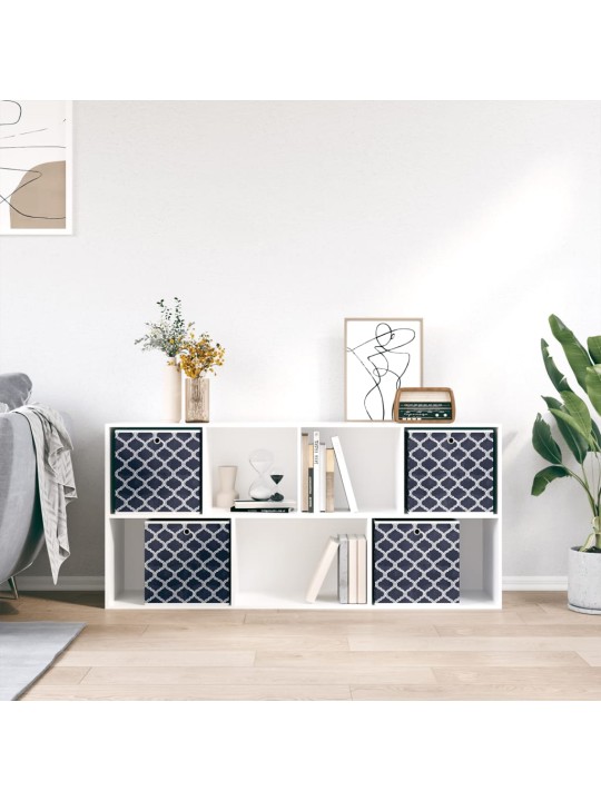 Skládací úložné boxy 4 ks modré 32x32x32 cm netkaná textilie