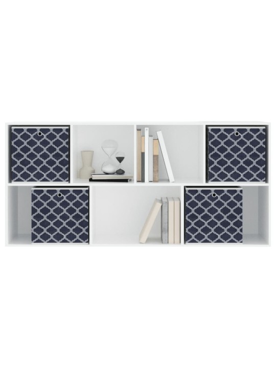 Skládací úložné boxy 4 ks modré 32x32x32 cm netkaná textilie