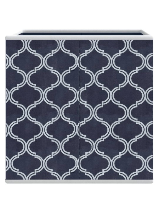 Skládací úložné boxy 4 ks modré 32x32x32 cm netkaná textilie