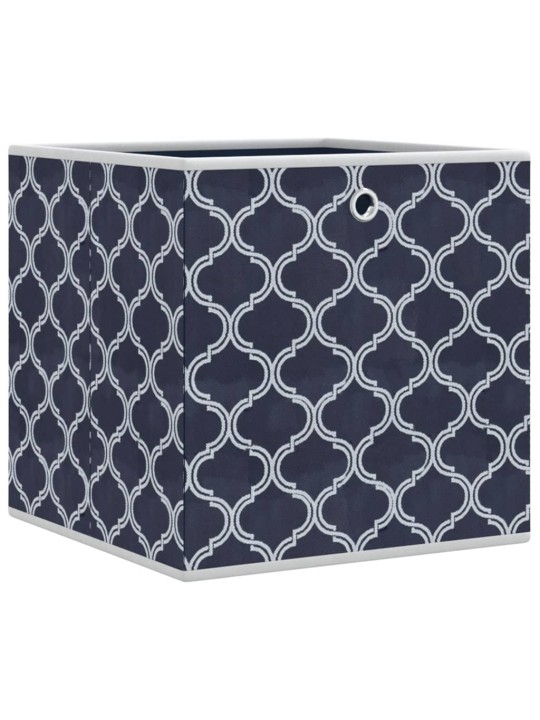 Skládací úložné boxy 10 ks modré 32x32x32 cm netkaná textilie
