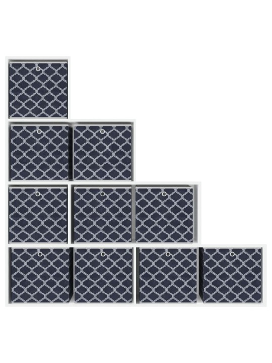 Skládací úložné boxy 10 ks modré 32x32x32 cm netkaná textilie