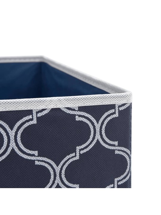 Skládací úložné boxy 10 ks modré 32x32x32 cm netkaná textilie