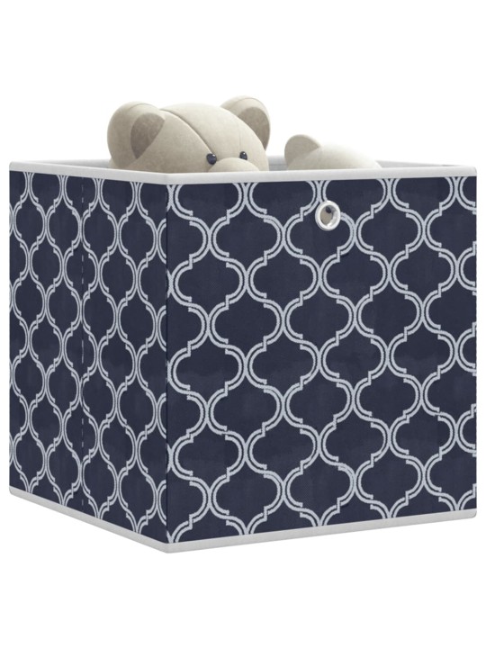 Skládací úložné boxy 10 ks modré 32x32x32 cm netkaná textilie