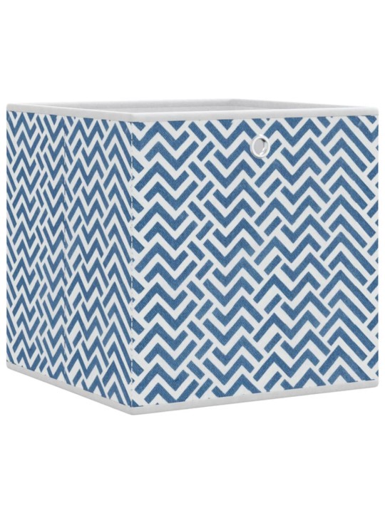 Skládací úložné boxy 4 ks modré 32x32x32 cm netkaná textilie