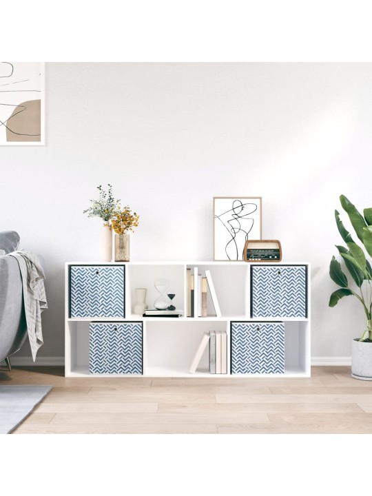Skládací úložné boxy 4 ks modré 32x32x32 cm netkaná textilie