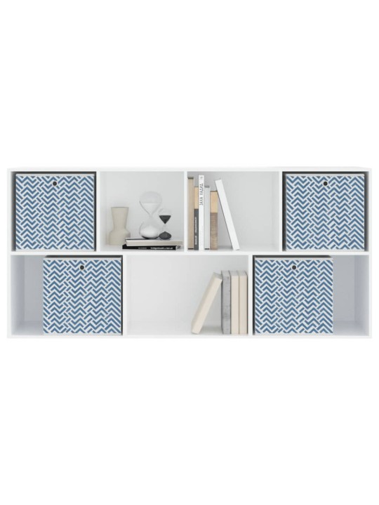 Skládací úložné boxy 4 ks modré 32x32x32 cm netkaná textilie