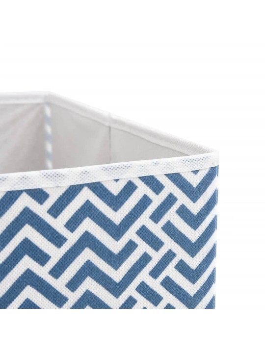 Skládací úložné boxy 4 ks modré 32x32x32 cm netkaná textilie