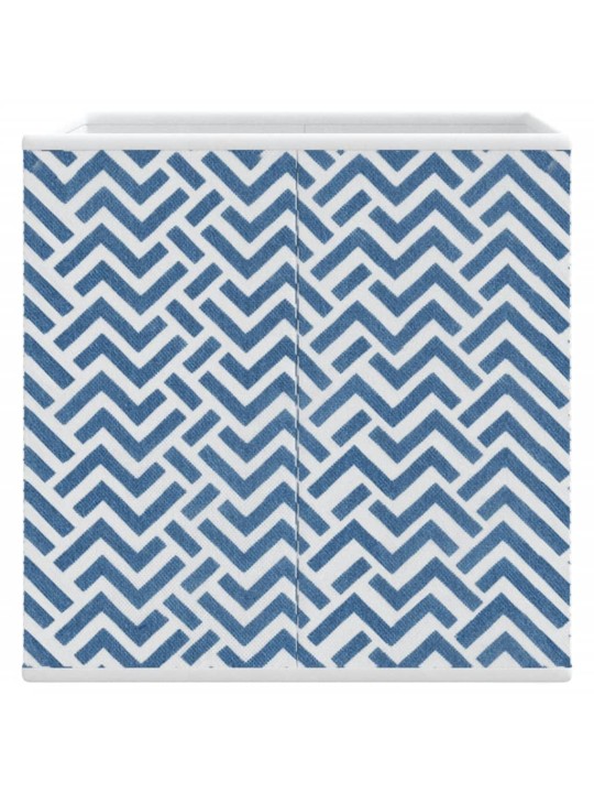Skládací úložné boxy 4 ks modré 32x32x32 cm netkaná textilie