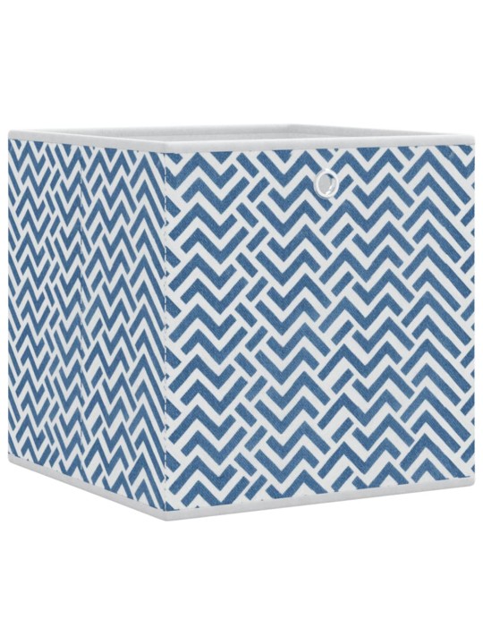 Skládací úložné boxy 10 ks modré 32x32x32 cm netkaná textilie