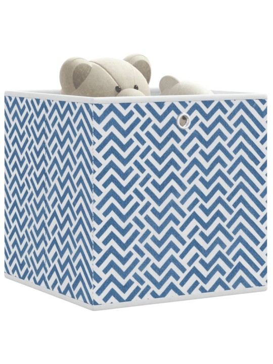 Skládací úložné boxy 10 ks modré 32x32x32 cm netkaná textilie