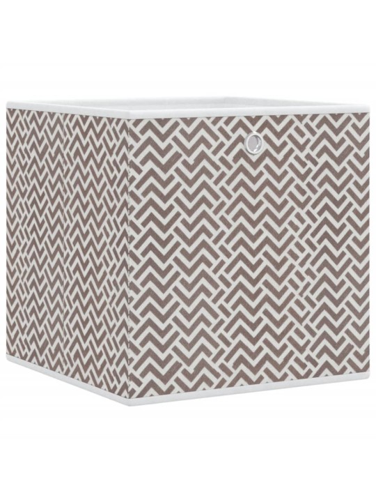 Skládací úložné boxy 4 ks hnědé 32x32x32 cm netkaná textilie