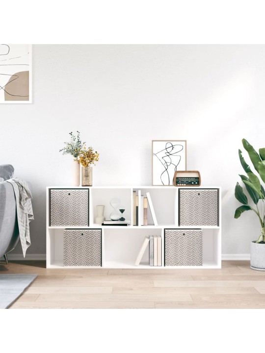 Skládací úložné boxy 4 ks hnědé 32x32x32 cm netkaná textilie