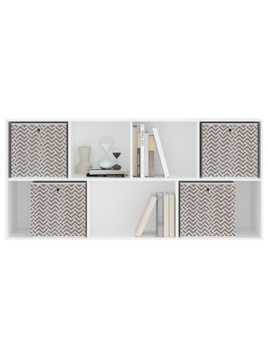 Skládací úložné boxy 4 ks hnědé 32x32x32 cm netkaná textilie