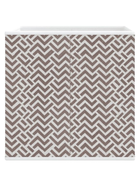 Skládací úložné boxy 4 ks hnědé 32x32x32 cm netkaná textilie