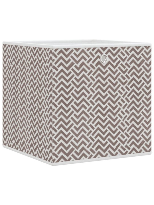 Skládací úložné boxy 10 ks hnědé 32x32x32 cm netkaná textilie