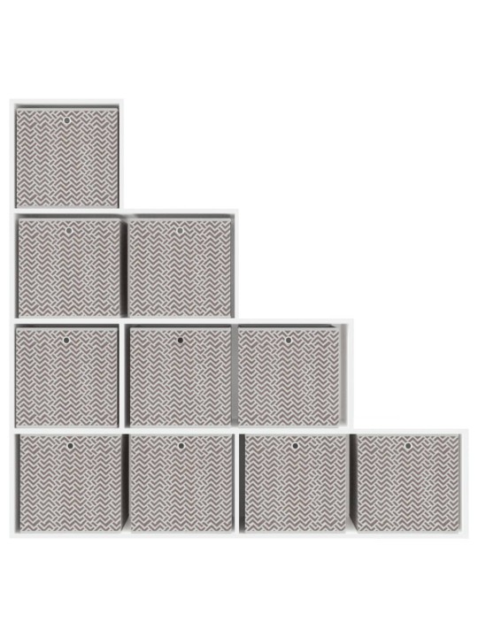 Skládací úložné boxy 10 ks hnědé 32x32x32 cm netkaná textilie