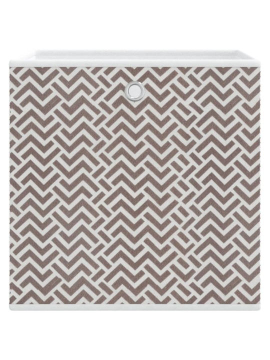 Skládací úložné boxy 10 ks hnědé 32x32x32 cm netkaná textilie