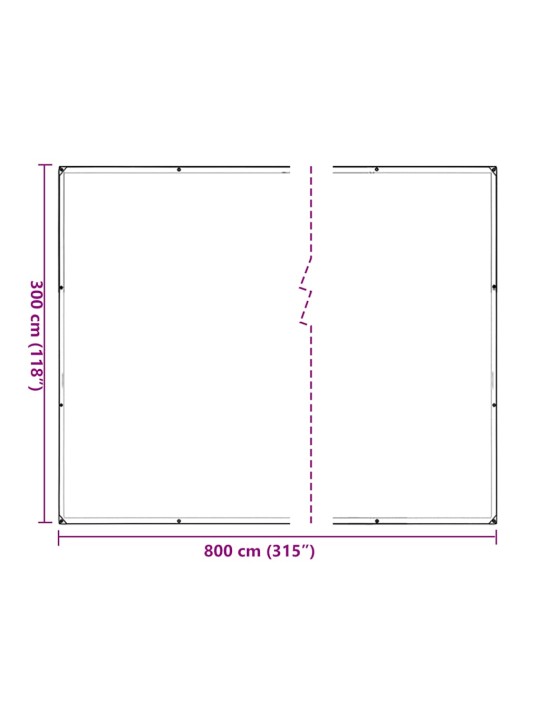 Kryt na rostliny s oky 3x8 m polyethylen