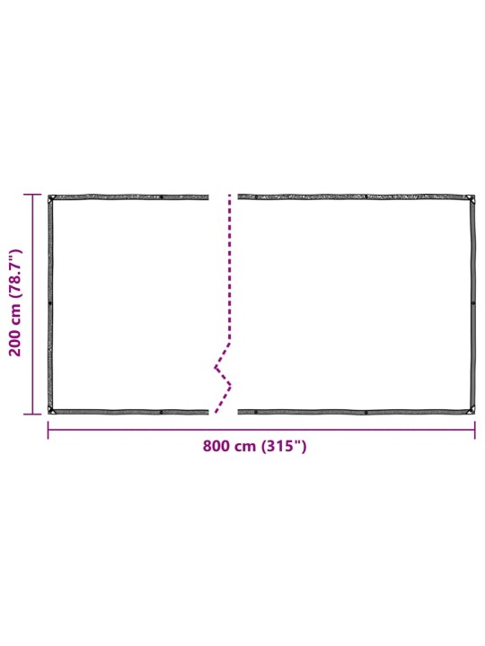 Kryt na rostliny s oky 2x8 m polyethylen