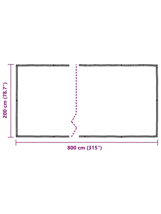 Kryt na rostliny s oky 2x8 m polyethylen