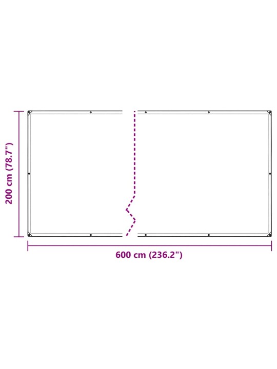 Kryt na rostliny s oky 2x6 m pvc