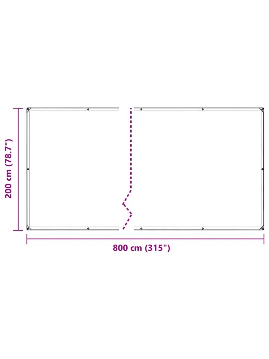 Kryt na rostliny s oky 2x8 m pvc