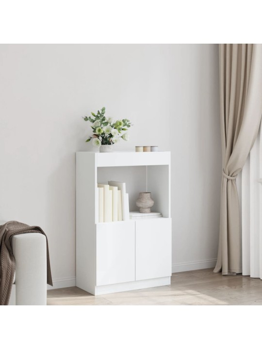 Skříň highboard bílá 63 x 33 x 100 cm kompozitní dřevo