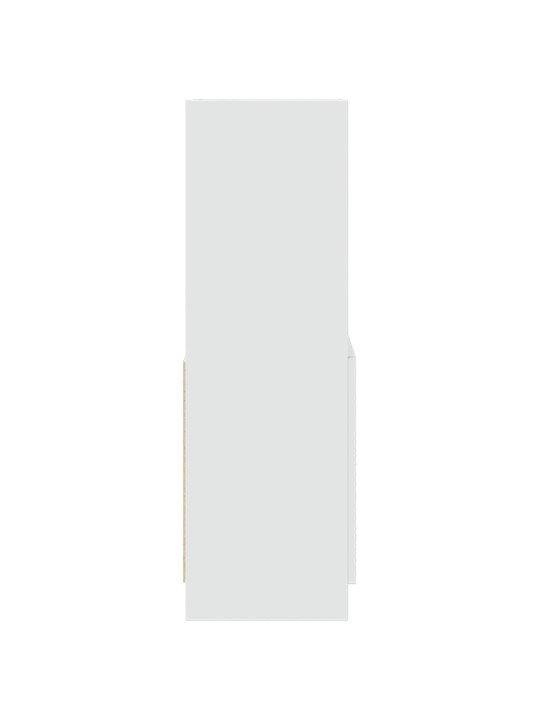 Skříň highboard bílá 63 x 33 x 100 cm kompozitní dřevo