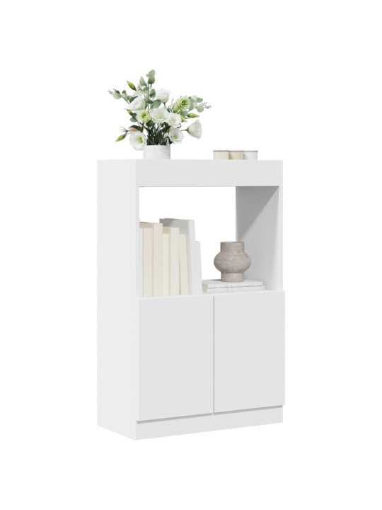 Skříň highboard bílá 63 x 33 x 100 cm kompozitní dřevo