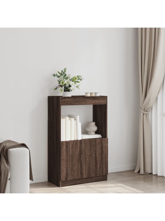 Skříň highboard hnědý dub 63 x 33 x 100 cm kompozitní dřevo
