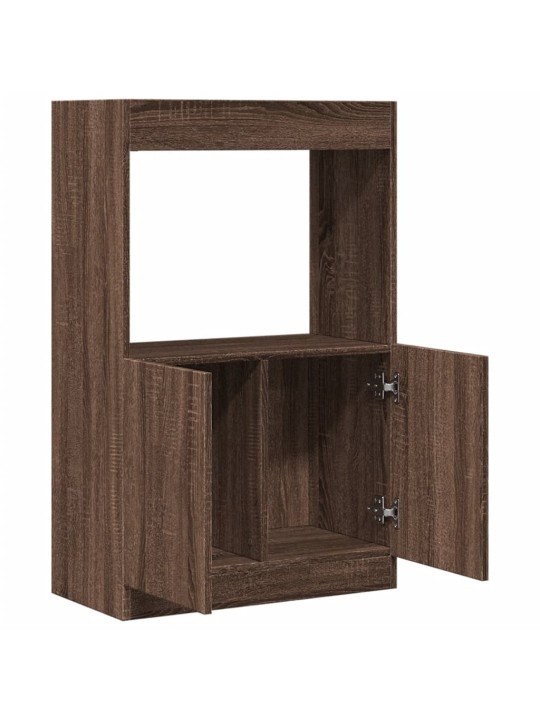 Skříň highboard hnědý dub 63 x 33 x 100 cm kompozitní dřevo