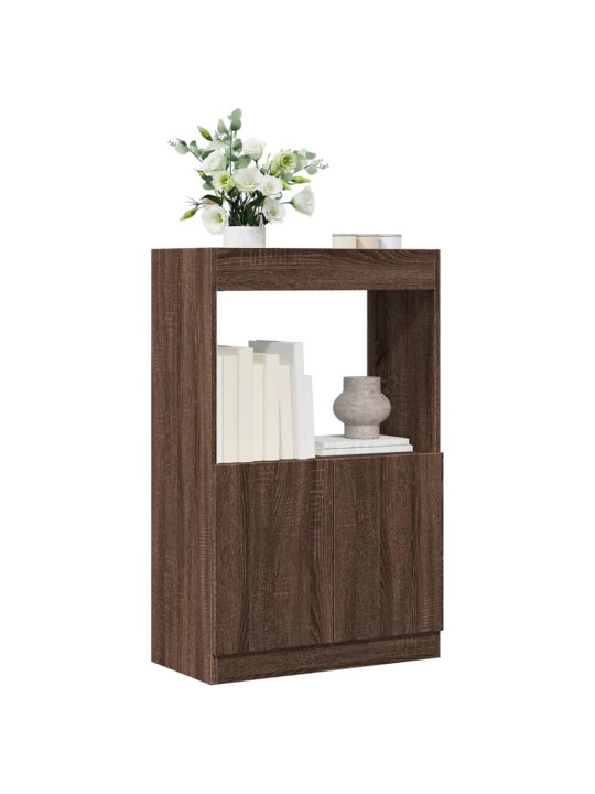Skříň highboard hnědý dub 63 x 33 x 100 cm kompozitní dřevo