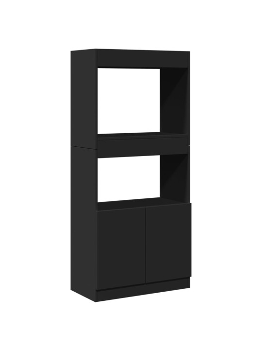 Skříň highboard černá 63 x 33 x 140 cm kompozitní dřevo