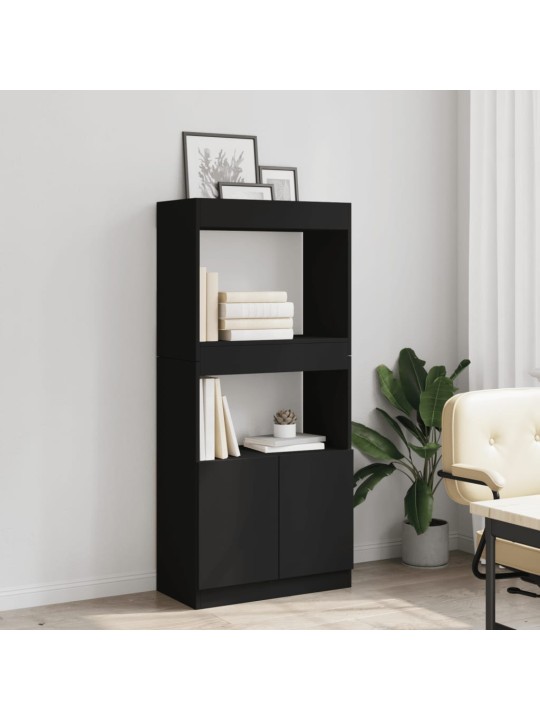 Skříň highboard černá 63 x 33 x 140 cm kompozitní dřevo