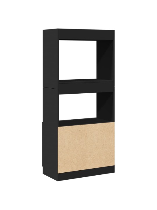 Skříň highboard černá 63 x 33 x 140 cm kompozitní dřevo