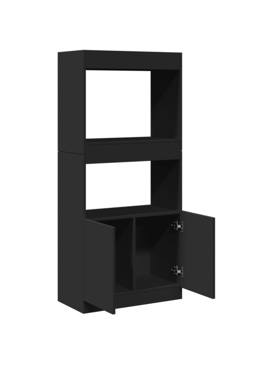 Skříň highboard černá 63 x 33 x 140 cm kompozitní dřevo
