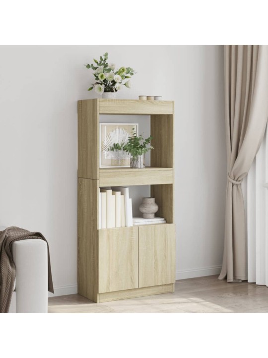 Skříň highboard dub sonoma 63 x 33 x 140 cm kompozitní dřevo