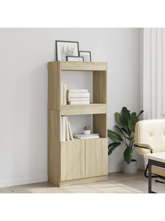 Skříň highboard dub sonoma 63 x 33 x 140 cm kompozitní dřevo
