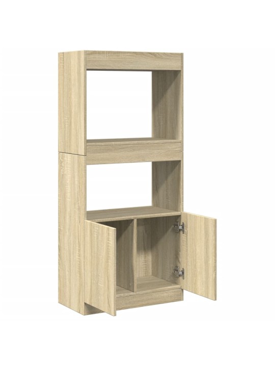 Skříň highboard dub sonoma 63 x 33 x 140 cm kompozitní dřevo
