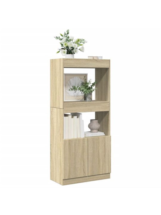 Skříň highboard dub sonoma 63 x 33 x 140 cm kompozitní dřevo