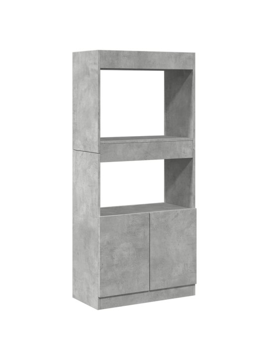 Skříň highboard betonově šedá 63 x 33 x 140 cm kompozitní dřevo