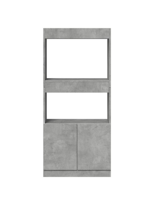 Skříň highboard betonově šedá 63 x 33 x 140 cm kompozitní dřevo