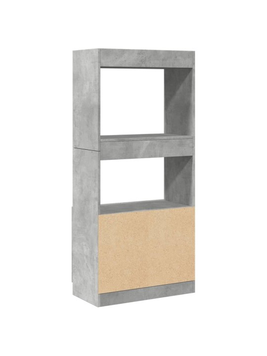 Skříň highboard betonově šedá 63 x 33 x 140 cm kompozitní dřevo