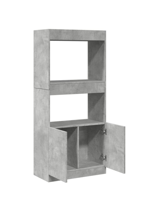 Skříň highboard betonově šedá 63 x 33 x 140 cm kompozitní dřevo