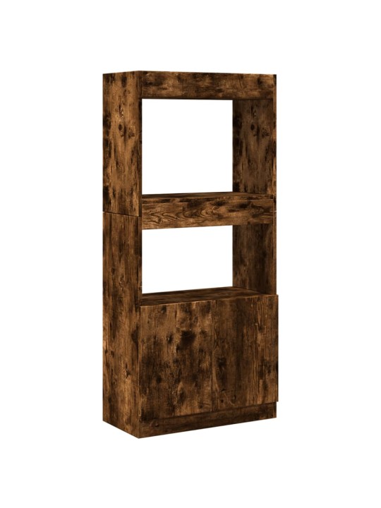 Skříň highboard kouřový dub 63 x 33 x 140 cm kompozitní dřevo